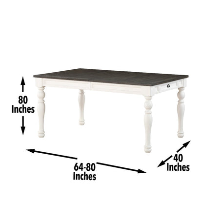 Joanna Two tone 7pc dining w bench