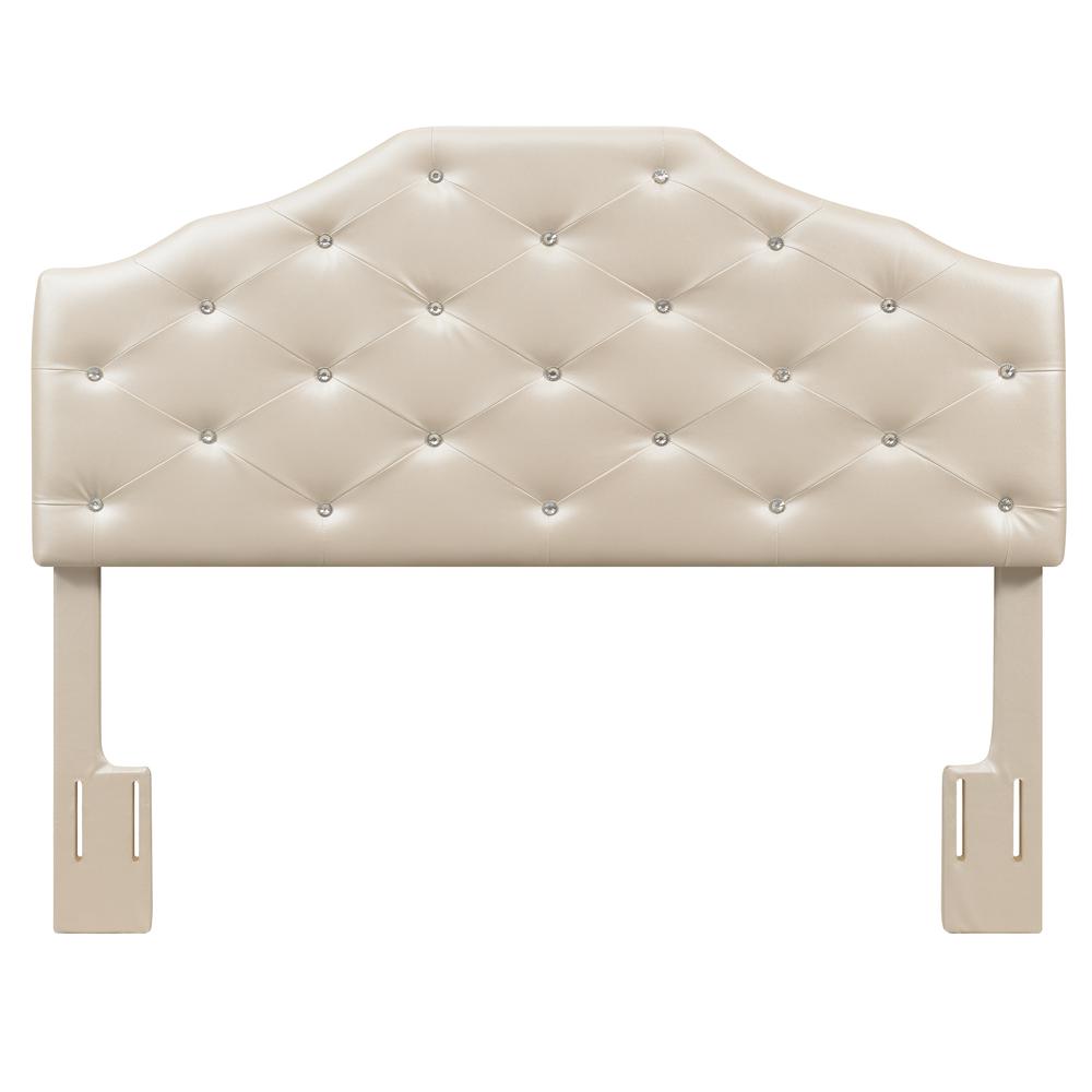 Dawson Queen Headboard Silver PU