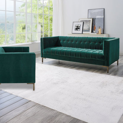 Isaac Green Sofa and Loveseat