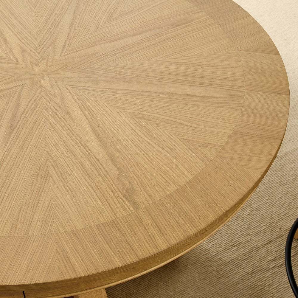 Rylie Counter Table & 4 Swivel Counter Chairs, Natural Finish