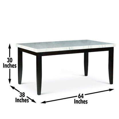 Westby White Marble Top Dining