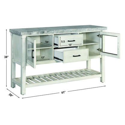 Canova Gray Marble Top Server