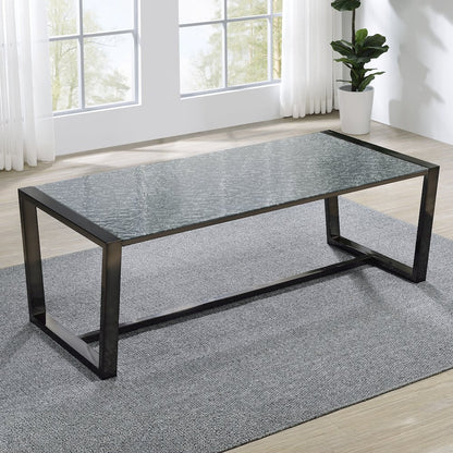 Mazie Coffee Table with Patterned Mirror Top