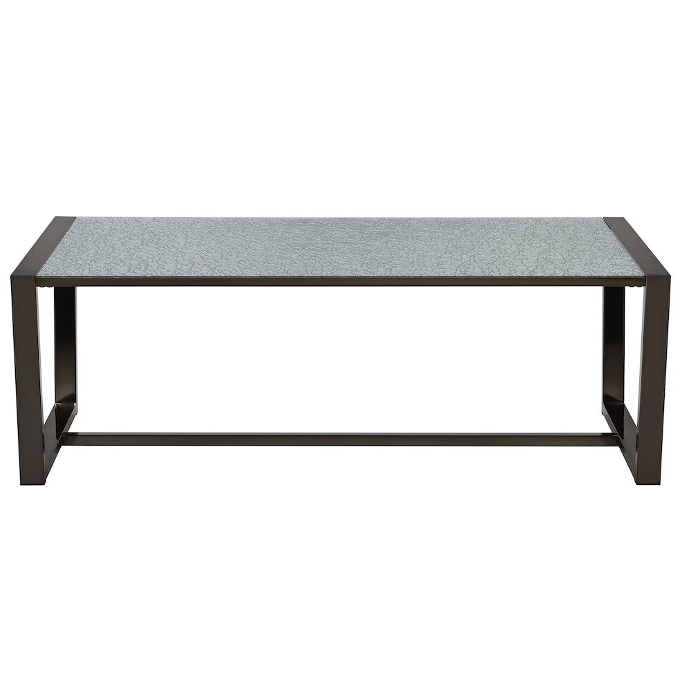 Mazie Coffee Table with Patterned Mirror Top