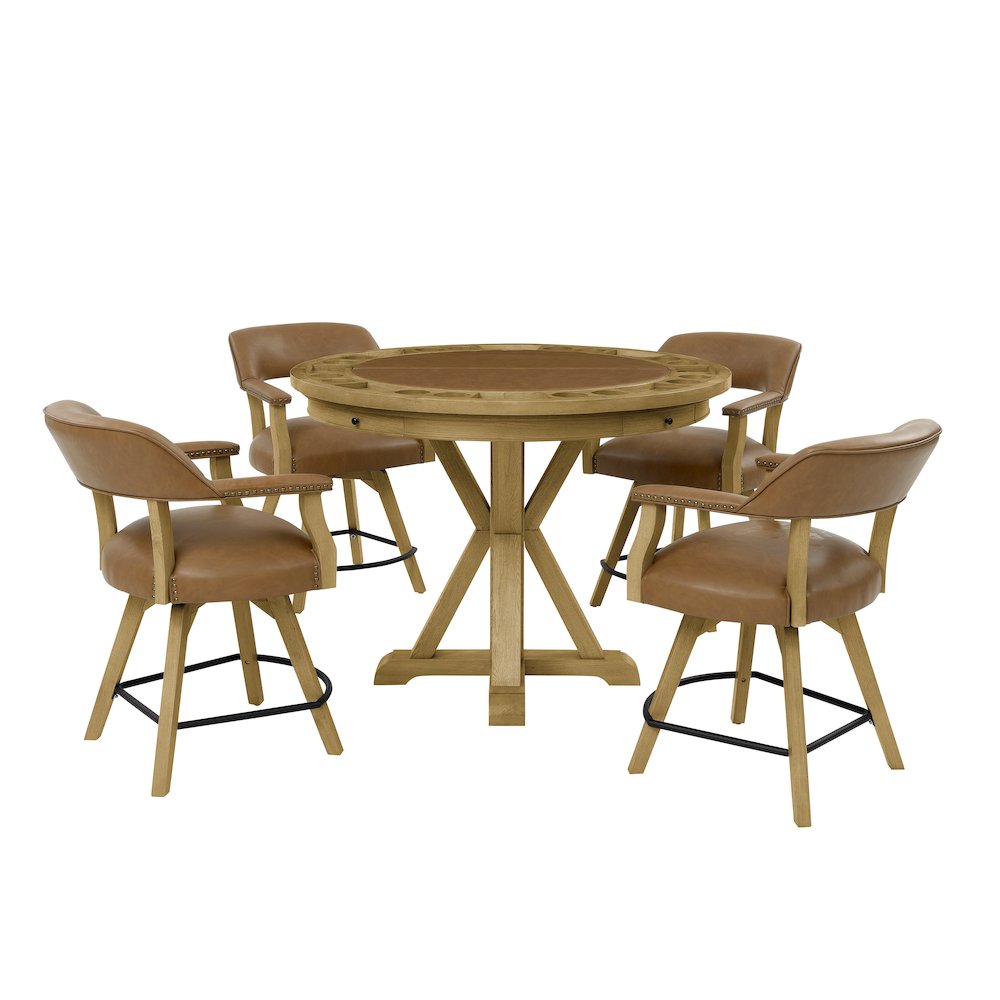 Rylie Game Top, Counter Table & 4 Counter Chairs