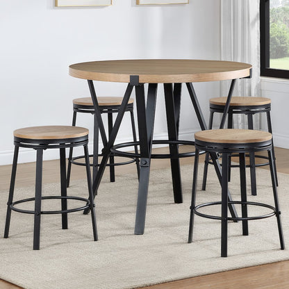 Magnoli 5-Piece Counter Dining Set (Counter Table & 4 Swivel Counter Chairs)