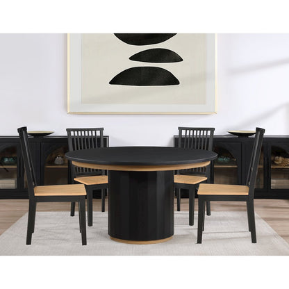Magnolia Black 5PC Round Dining Set
