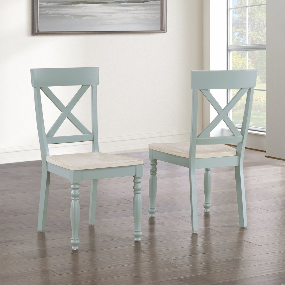 Darcy Green Side Chairs, Set of 2