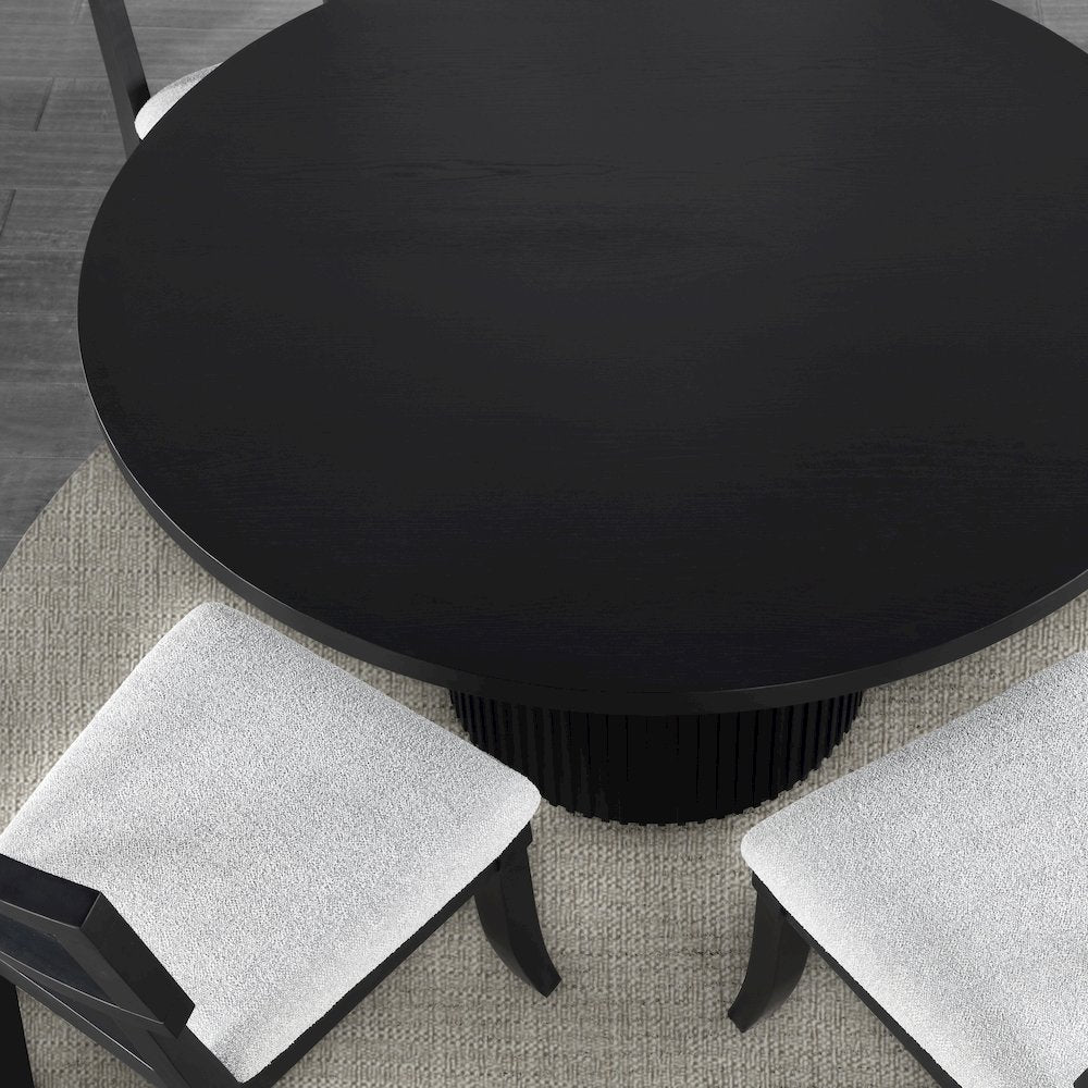 Colvin 52" Round Dining Table, Black