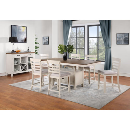 60-80" Counter Table with 20-inch Leaf, Brown