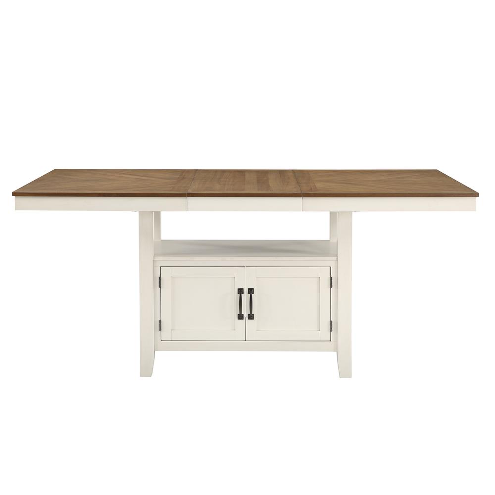 60-80" Counter Table with 20-inch Leaf, Brown