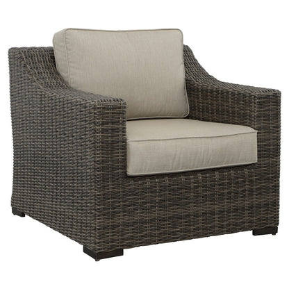 Jones Lounge Chair w/ Half Round Wicker Set of Two