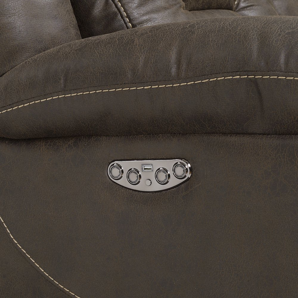 Aria Pwr- Pwr Recliner Sofa Brown