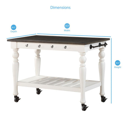 Joanna Two Tone Kitchen Cart