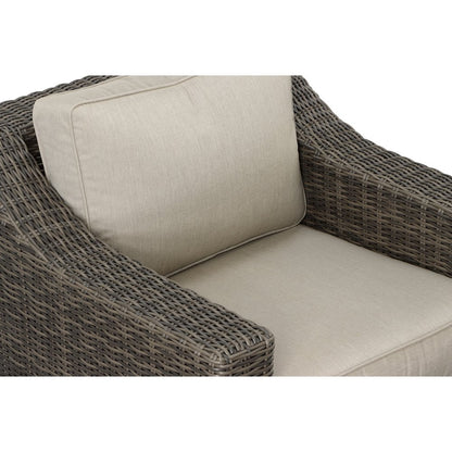 Jones Lounge Chair w/ Half Round Wicker Set of Two