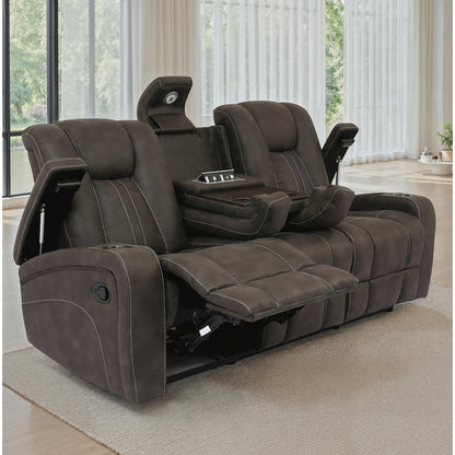 Marlow Charcoal Manual Recliner Sofa