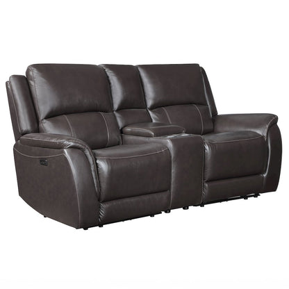 Alexandria Power Leather Reclining Conso