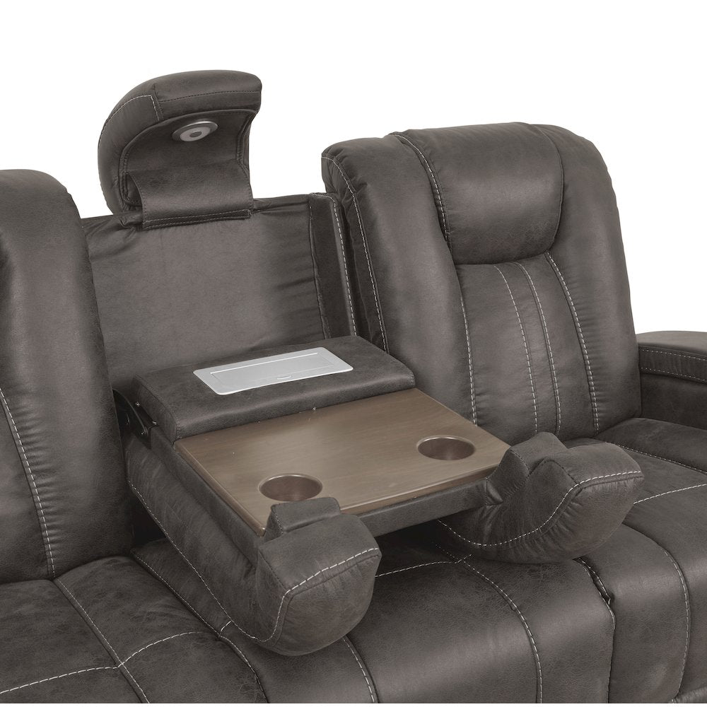 Marlow Charcoal 2PC Manual Reclining Set