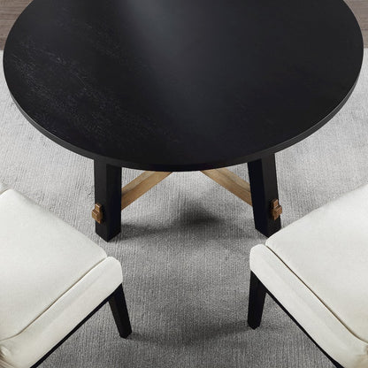 Aubrey Black 5pc Round Dining Set