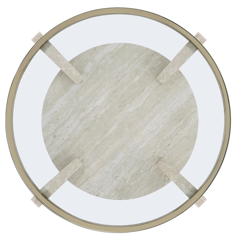Wanda 3-Piece Glass Top Table Set with Castered Coffee Table