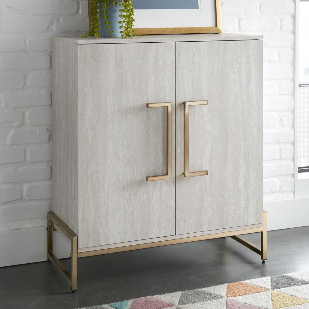 Larkin Faux Marble Wine Cabinet
