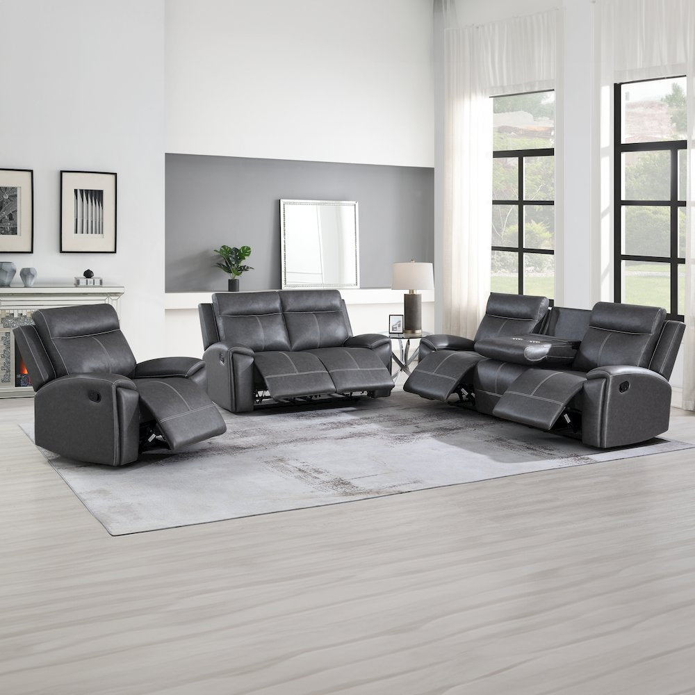 Gaston 3-Piece Manual Reclining Set