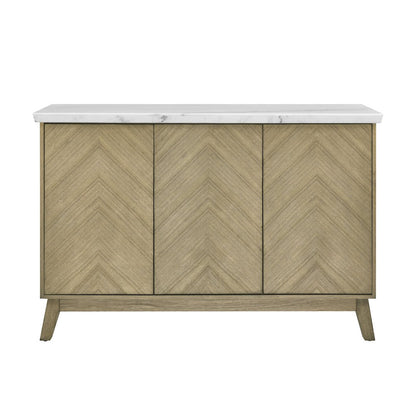 Vida White Marble Top Server