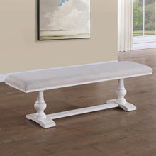 Warren 60" Upholstered Bench, White