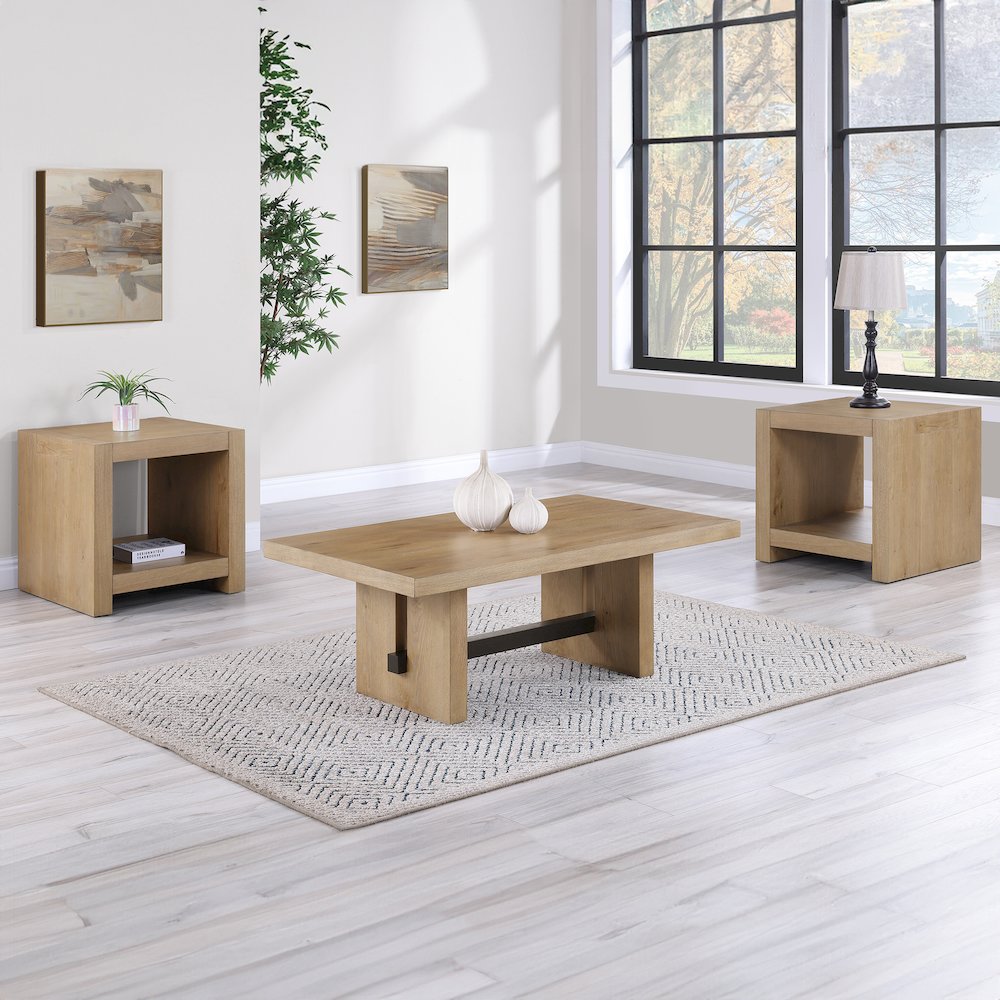 Aubrey 48″ Coffee Table, Brown