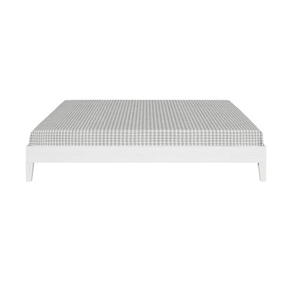 Nix Solid Wood King Platform Bed, White