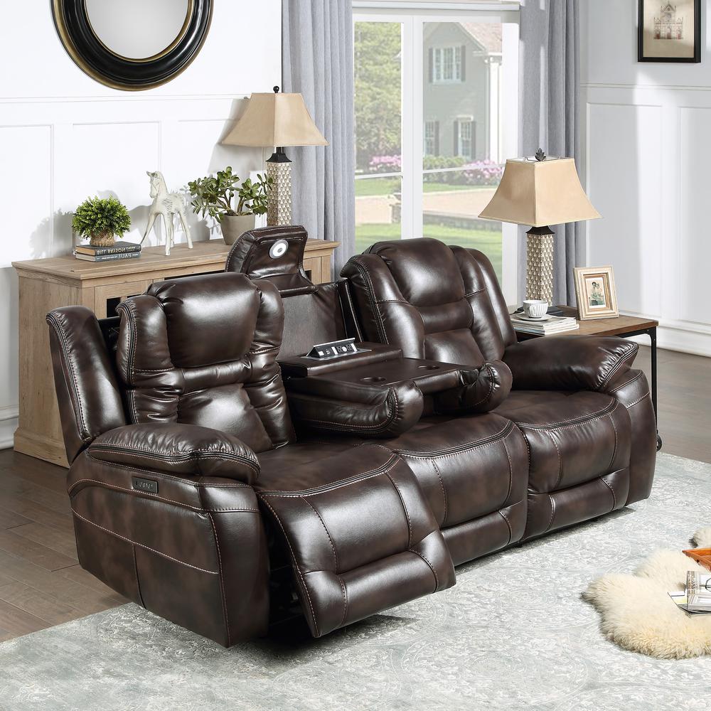 Oportuna Dual Power Sofa with/Drop Down Table