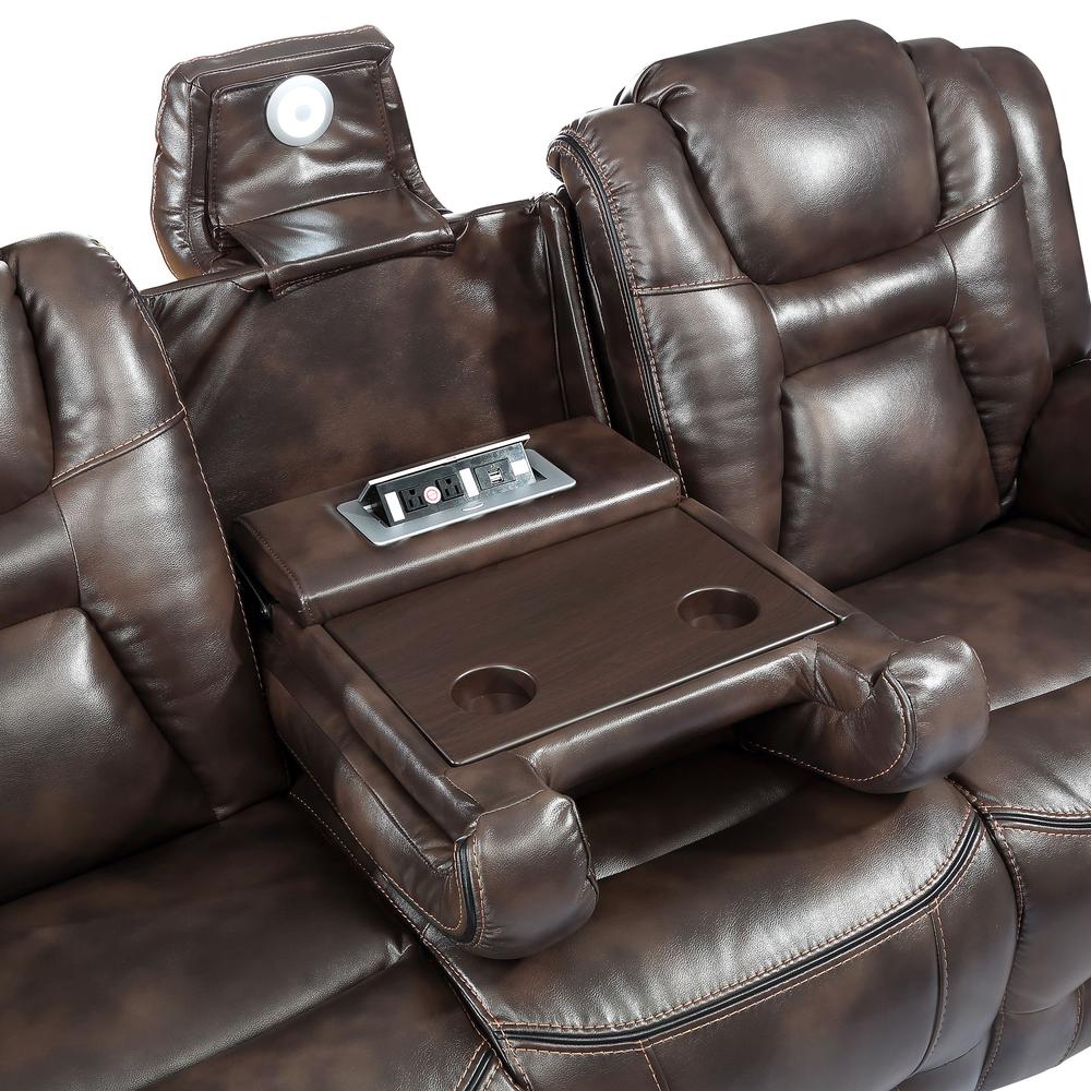 Oportuna Dual Power Sofa with/Drop Down Table