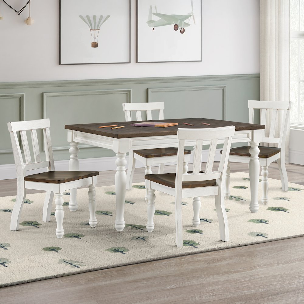Joanna Kids 3PC Dining Set, Ivory and Mo
