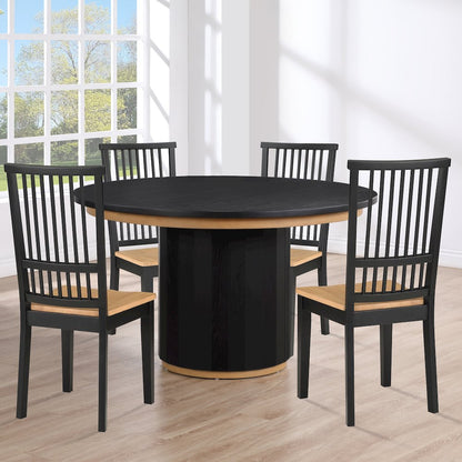 Magnolia Black 5PC Round Dining Set