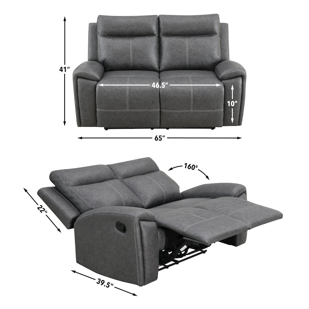 Gaston 3-Piece Manual Reclining Set