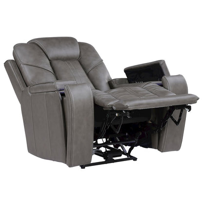 Daniel Triple Pwr Leather Theat Recliner