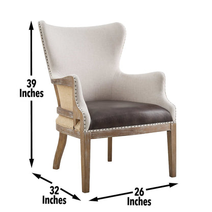 George Two Tone Wingback Accent Chair