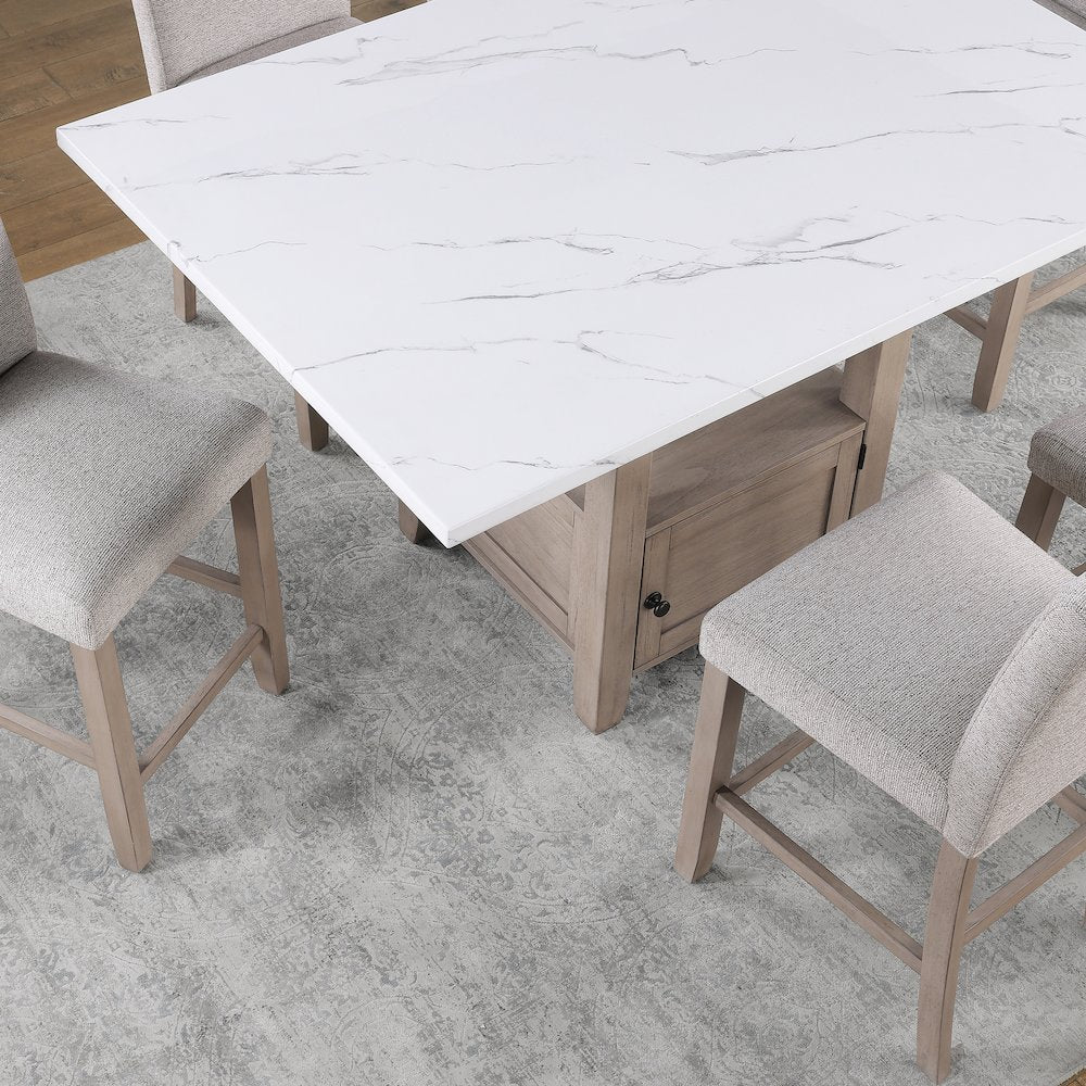 Taylor Faux Marble Top Counter Table