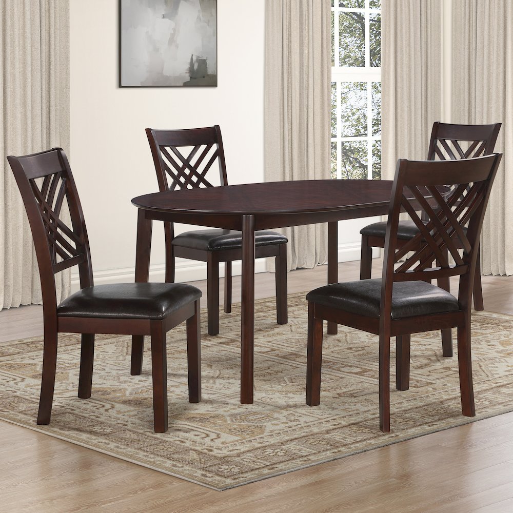 Adrian Oval Table - 5pcs Set (T+4S)