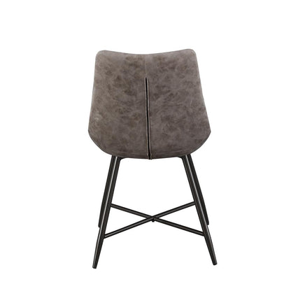 Romona Brown Vegan Leather Side Chair