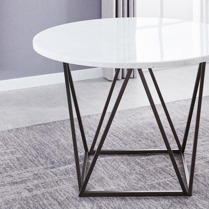 Ramona White Marble Top Round