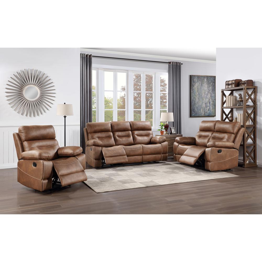 Rudger Manual Motion Loveseat Brown