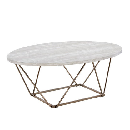 Rowan Faux Marble Top Coffee Table