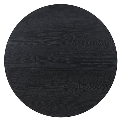Willow 5pc 42in Round Dining Set, Black
