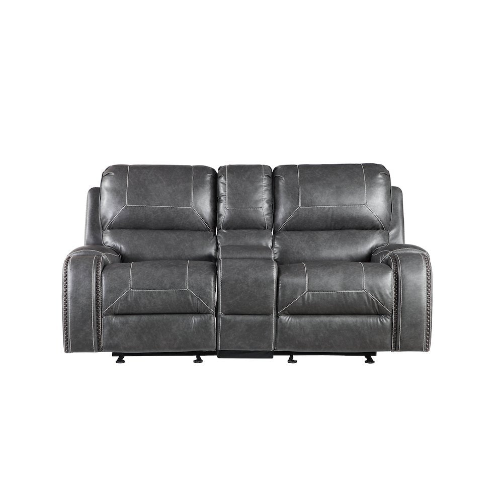 Keily Gray Manual Console Loveseat