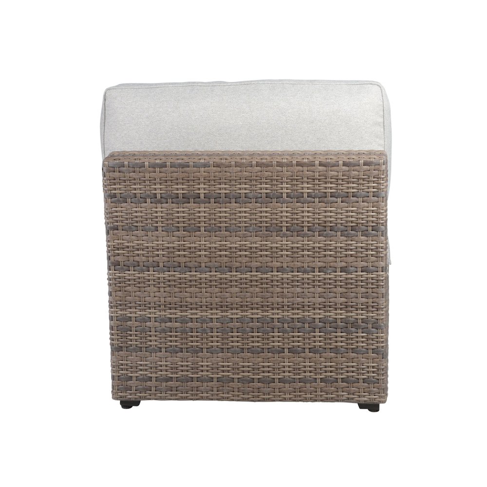 Tamyra Wicker Patio Armless Chairs (Set of 2)