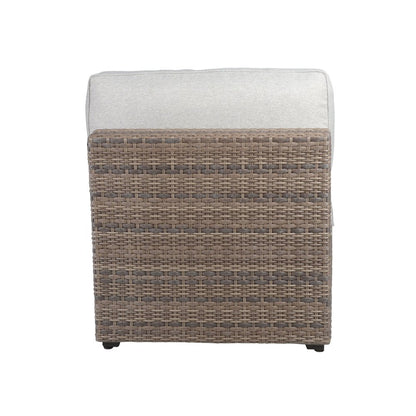Tamyra Wicker Patio Armless Chairs (Set of 2)