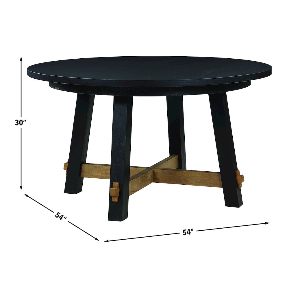 Aubrey Black 5pc Round Dining Set