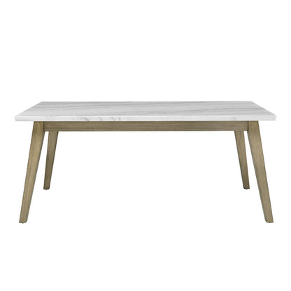Vida White Marble Top Dining Table