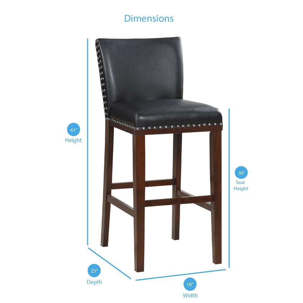 Tiffany Black KD Bar Stool - set of 2